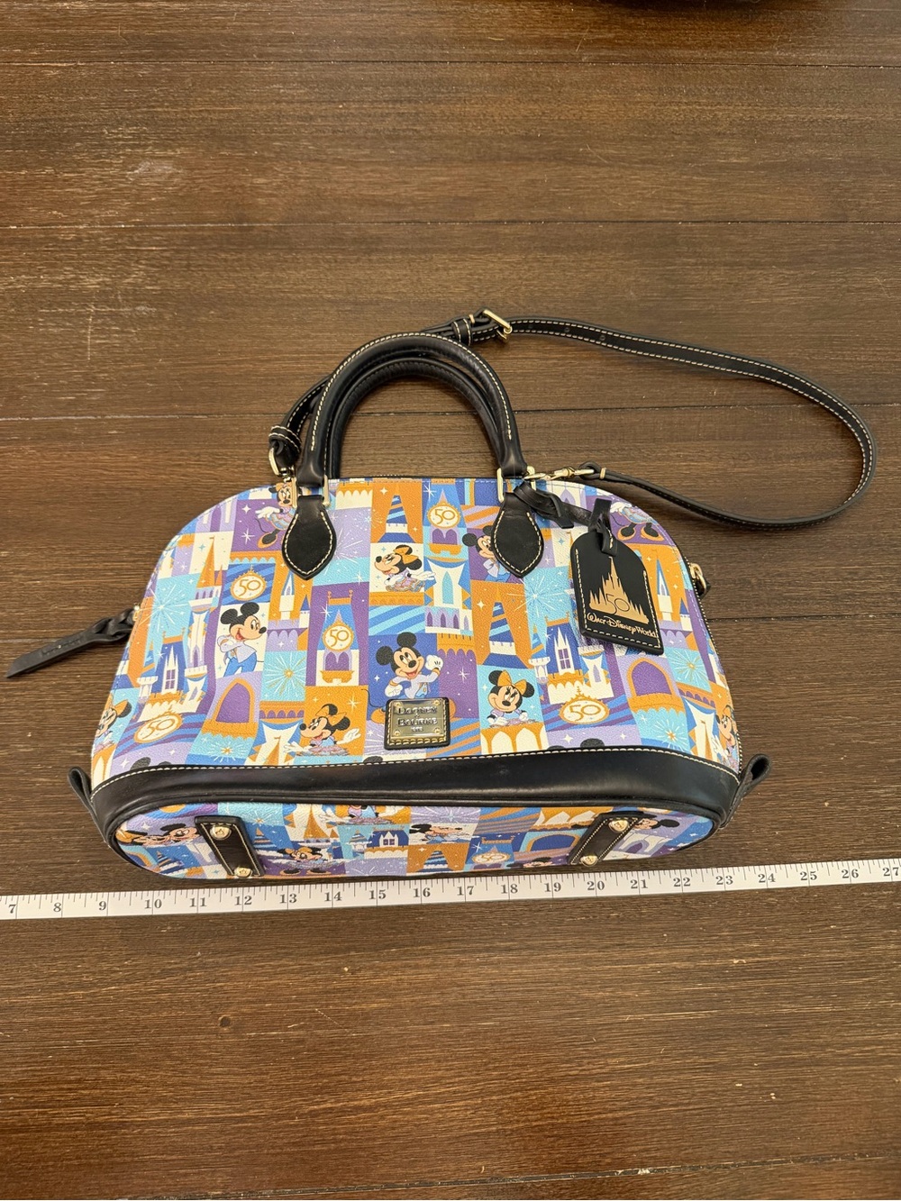 Dooney & Bourke Disney World Magic Kingdom  50th Anniversary Castle Dome Satchel